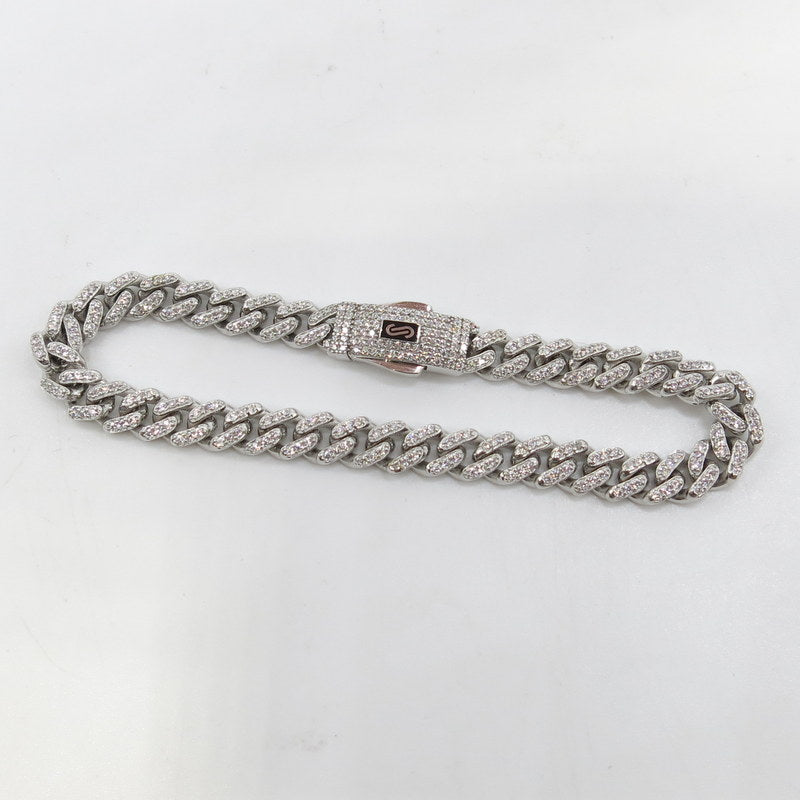 585/-er Weißgold - Monaco Chain Panzer Armband - ca.11.40gr. - L: 18.5cm