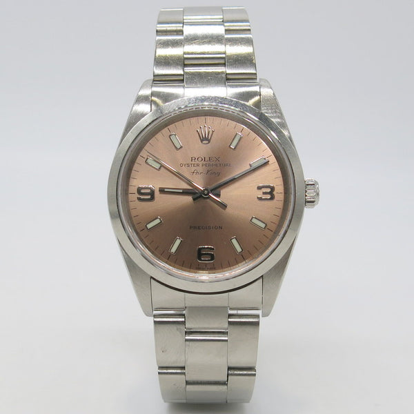 Rolex Air-king - ref.14000M - Stahl - ZB: Rosa - Ø 34mm - Jahr: 2005 - LC100