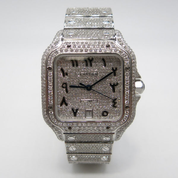Cartier Santos Iced Out - ref. WSSA0018 - Jahr: 2023 - Ø 40mm