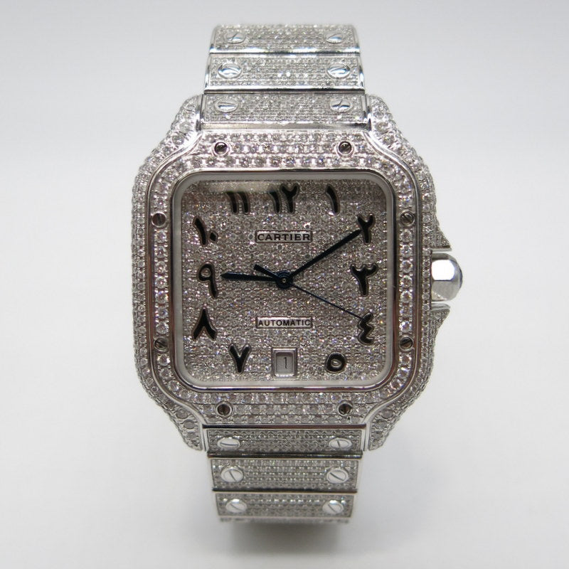 Cartier Santos Iced Out - ref. WSSA0018 - Jahr: 2023 - Ø 40mm