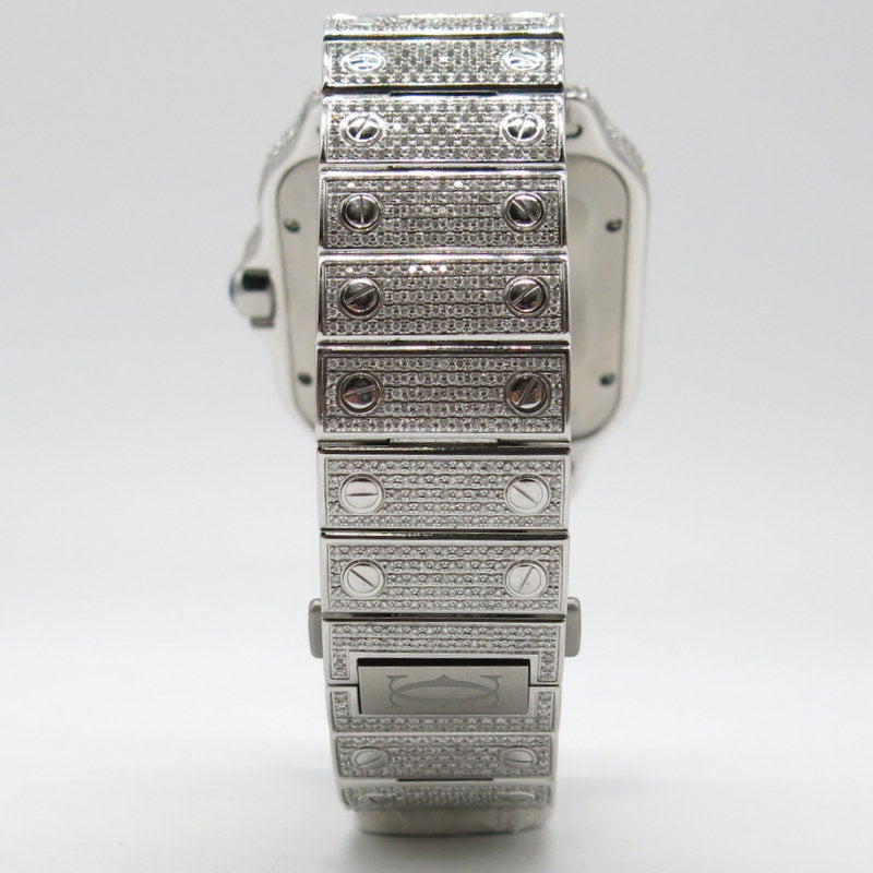 Cartier Santos Iced Out - ref. WSSA0018 - Jahr: 2023 - Ø 40mm