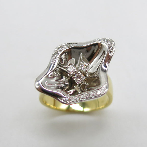 750/- Gold Diamant Ring ca.0.25ct. TW SI1 - Gr.54