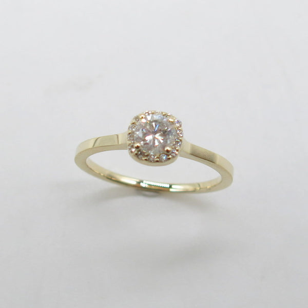 585/-er Gold Solitärring mit Brillanten ca.0.45ct. TW SI1 - Gr.54