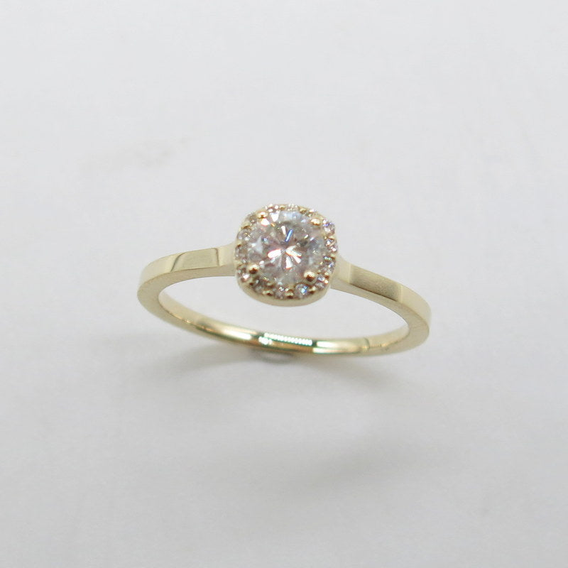 585/-er Gold Solitärring mit Brillanten ca.0.45ct. TW SI1 - Gr.54