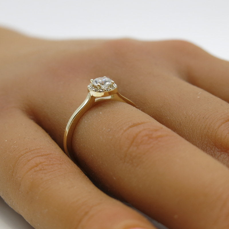 585/-er Gold Solitärring mit Brillanten ca.0.45ct. TW SI1 - Gr.54