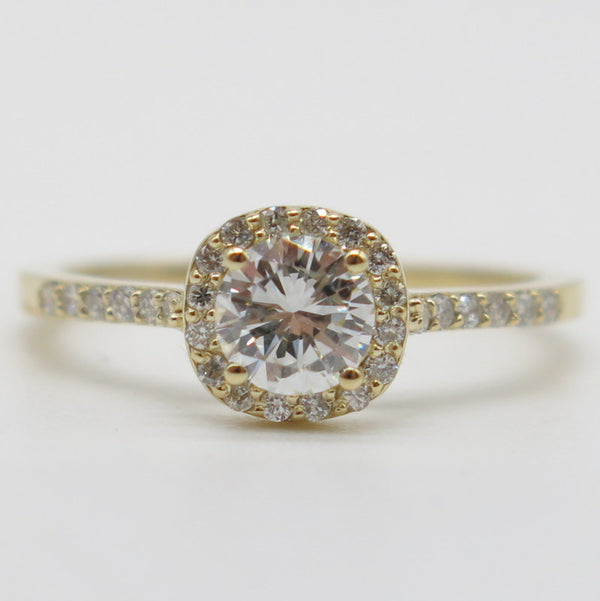 585/-er Gold Solitärring mit Brillanten ca.0.67ct. TW SI1 - Gr.54