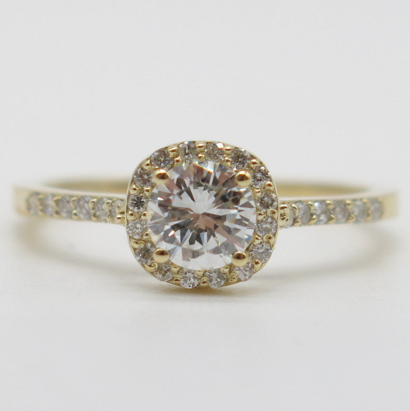 585/-er Gold Solitärring mit Brillanten ca.0.67ct. TW SI1 - Gr.54