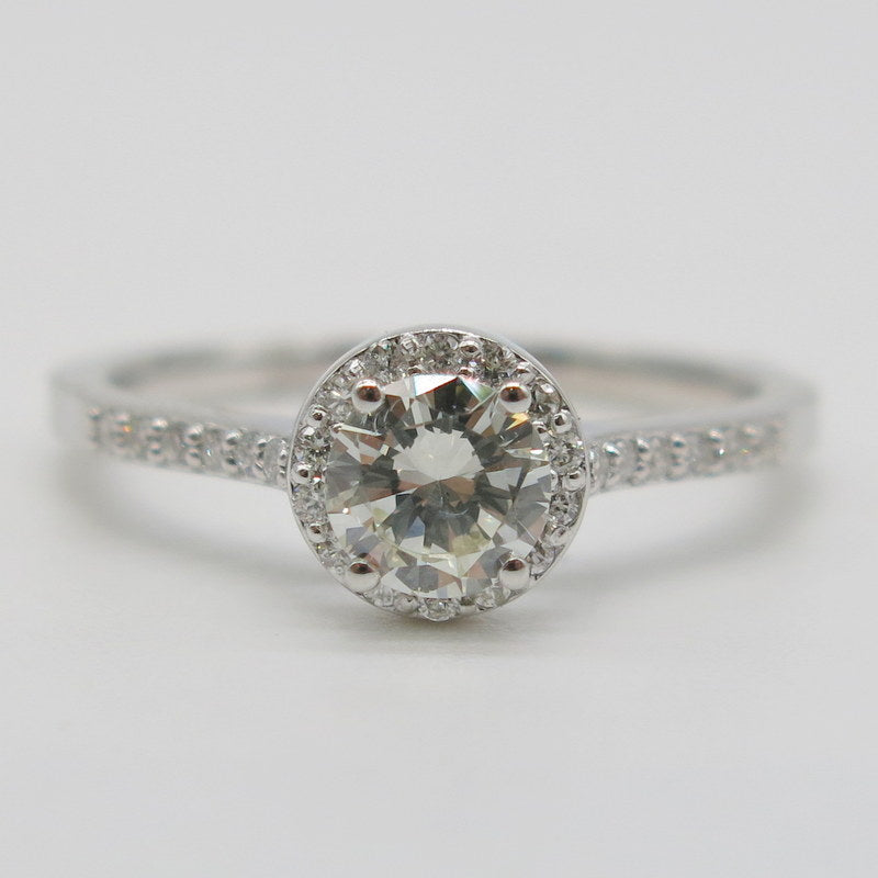 585/-er Weißgold Solitärring mit Brillanten ca.0.65ct. TW SI1 - Gr.54