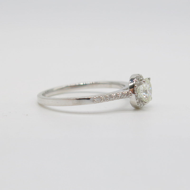 585/-er Weißgold Solitärring mit Brillanten ca.0.65ct. TW SI1 - Gr.54