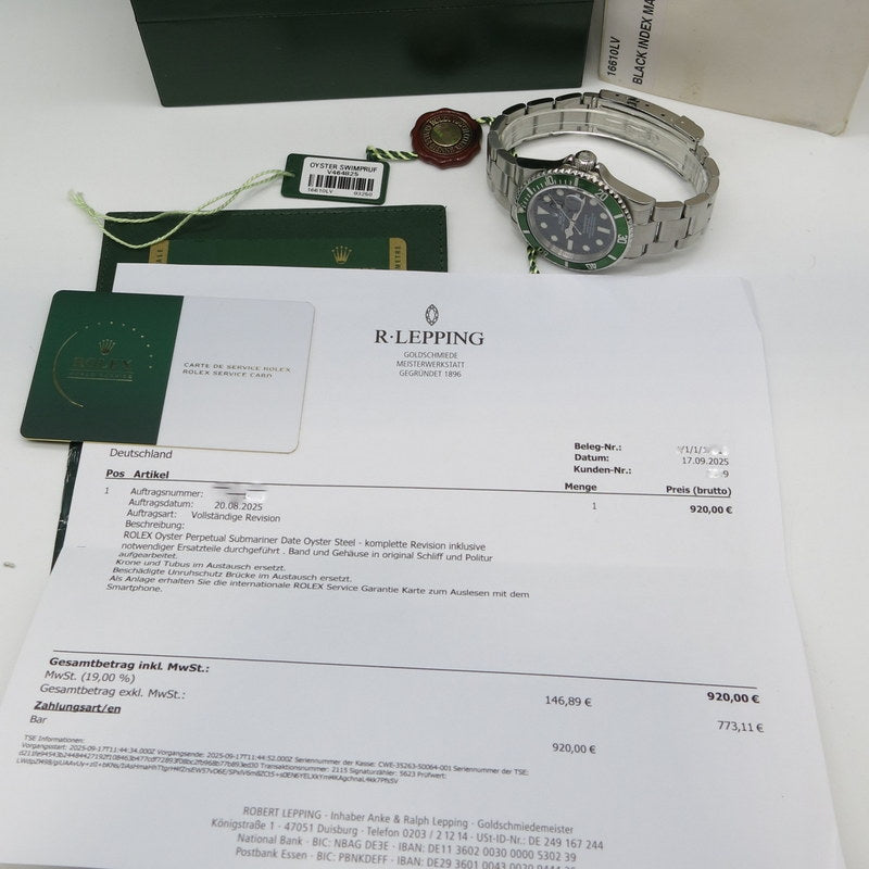 Rolex Submariner Date Kermit - ref.16610LV - Ø 40mm - Jahr: 2009 - V Serie