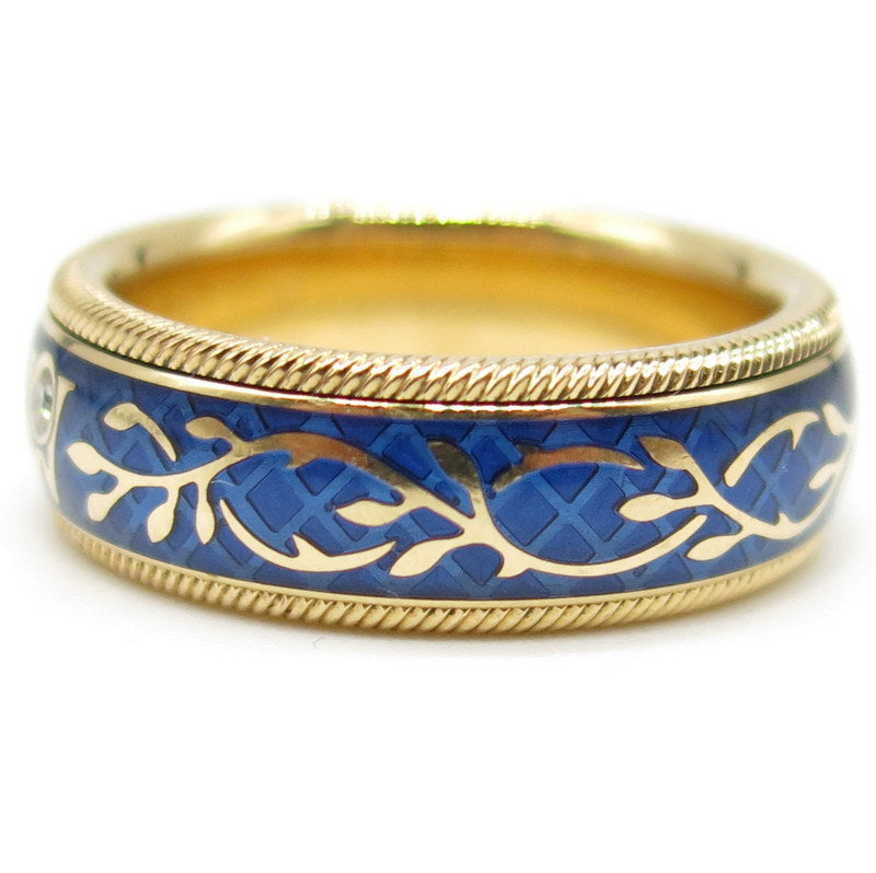 750/-er Gold Wellendorff Ring Vergissmeinnicht Diamant ca.0.015ct. - Gr.55