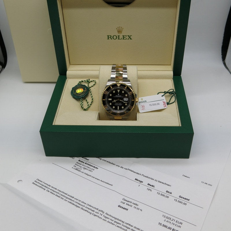 Rolex Sea-Dweller - ref.126603 - Stahl / Gold - Ø 43mm - Jahr: 2021 - LC100 - Erstkaufrechnung