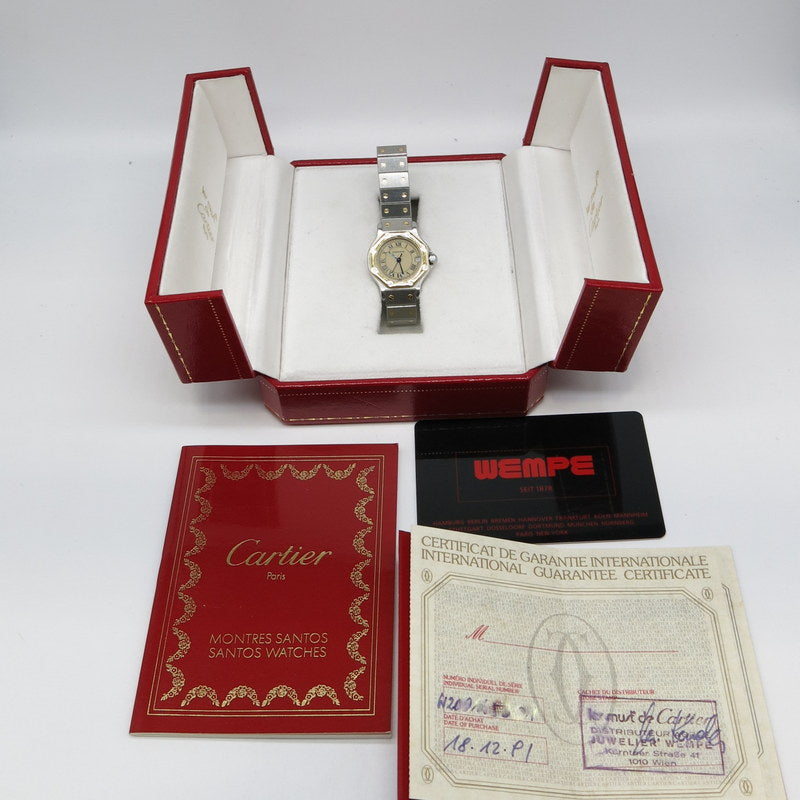 Cartier Santos Octagon - ref.187903 - Stahl/Gold - Ø25mm - Jahr: 1991 - Fullset