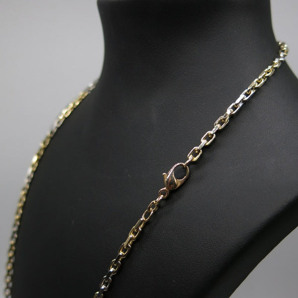 585/-er Gold Bicolor - Ankerkette - L: 52cm - ca.24.30gr.