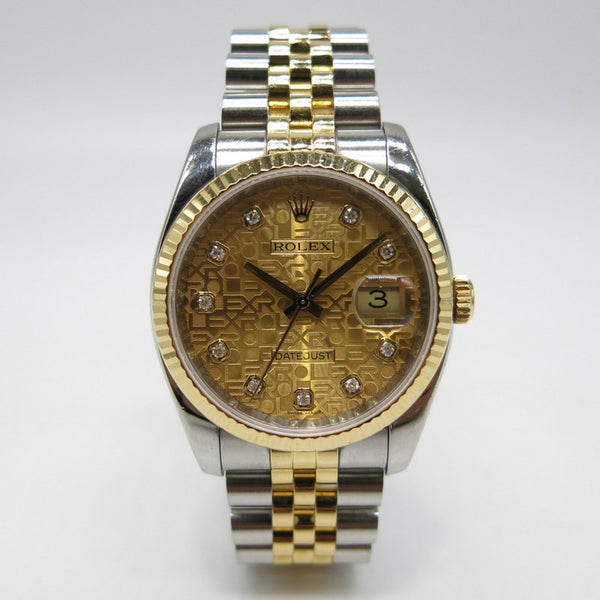 Rolex Datejust 36 - Stahl / Gold - ref.116233 - Jahr: 2012 - Mit B+P