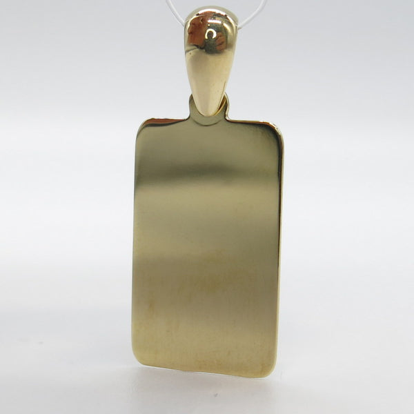 585/-er Gold - Gravur Platte Anhänger Rechteck - ca.3.25gr.