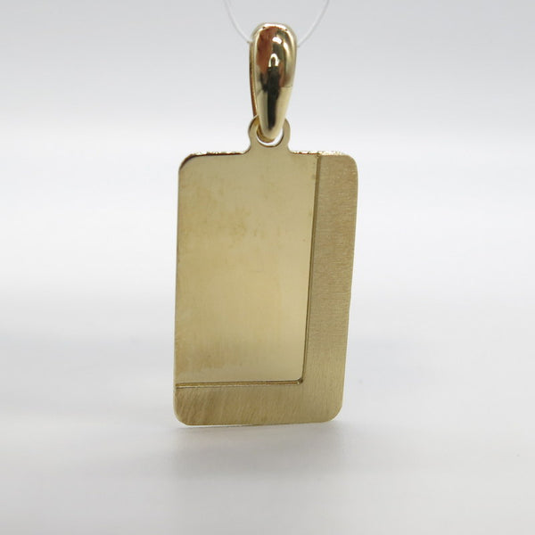 585/-er Gold - Gravur Platte Anhänger Rechteck - ca.3.50gr.