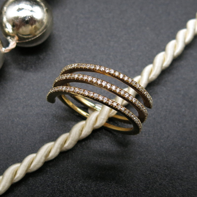 585/-er Gold Schlangen Ring - Diamanten ca.1.00ct. - Gr.56
