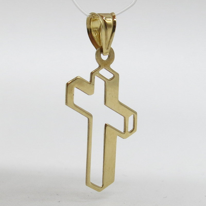 585/-er Gold - 3 D Kreuz Anhänger - ca.0.60gr.
