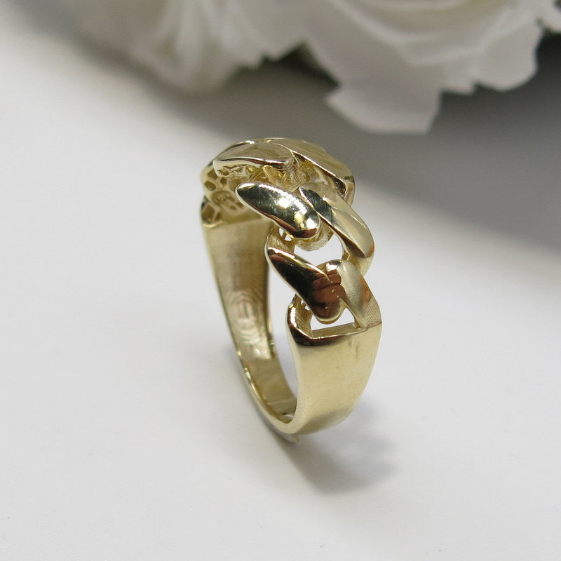 585/-er Gold - Glieder Ring Glänzend - Gr.55