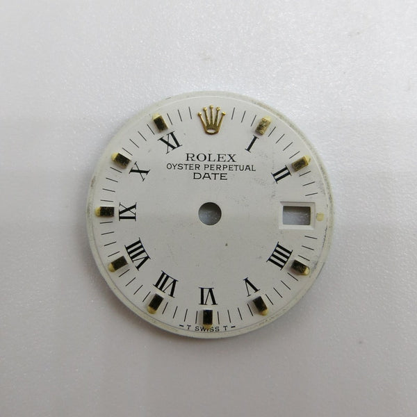 Rolex Oyster Perpetual Date Zifferblatt Weiß für 26mm