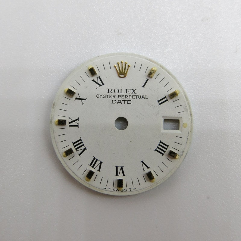 Rolex Oyster Perpetual Date Zifferblatt Weiß für 26mm