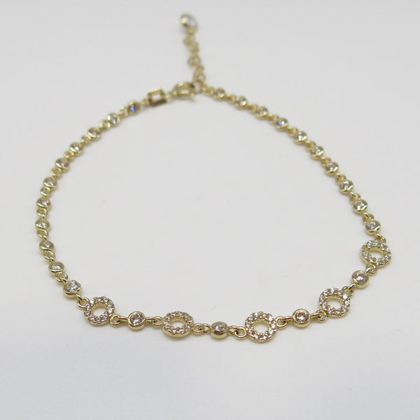 585/-er Gold - Zirkonia Armband - Ø 5mm