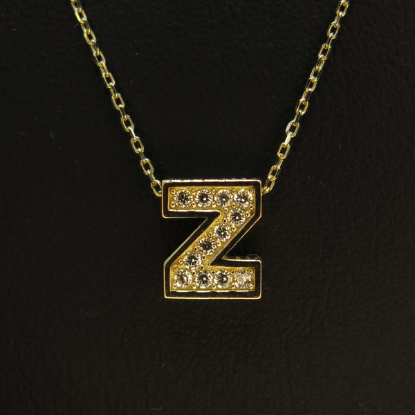 585/-er Gelbgold - "Z" Buchstaben Kette - L: 42cm