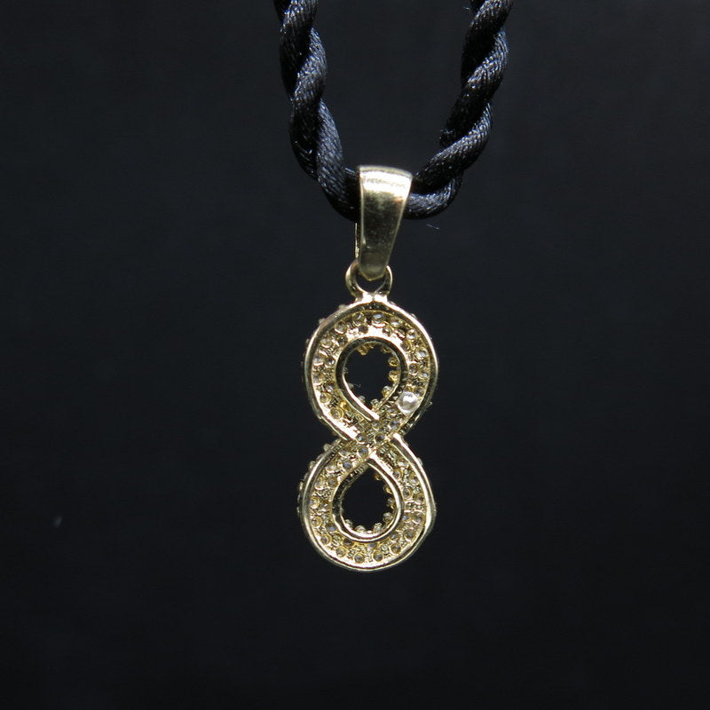 585/-er Gold - Unendlichkeit / Sonsuzluk Anhänger mit Zirkonia - ca.0.93gr.