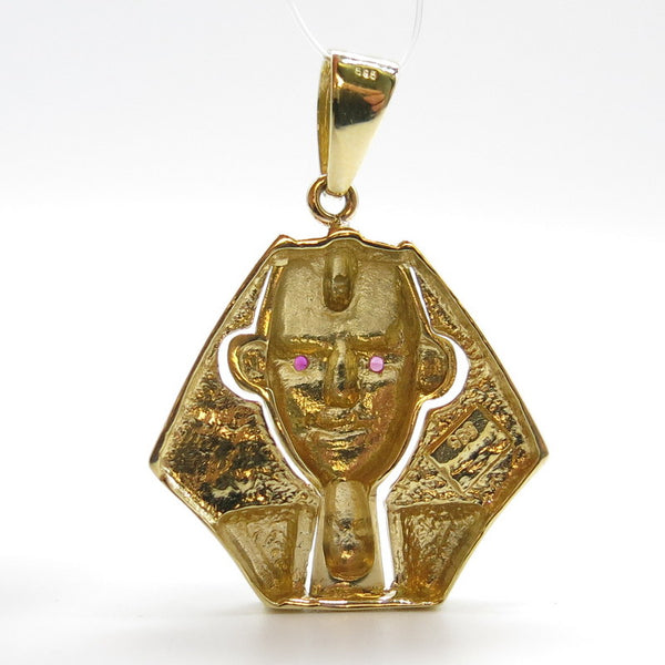 585/-er Gold - Pharao Anhänger Rubin - ca.10.15gr.